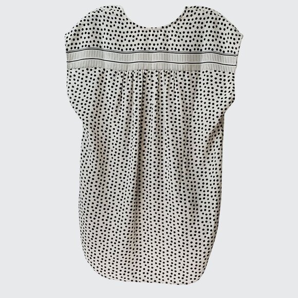 EUC Max Studio Womens Polka Dot Sleeveless Blouse Top S Polyester Black/White - Picture 2 of 7